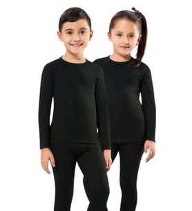 Kota 1 Adet Kız Erkek Çocuk Termal Siyah İçlik Fanila Body Takım 2005