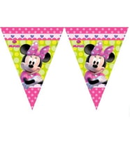 Minnie Helper Pembe Yeşil Flama Bayrak Set PK:1-