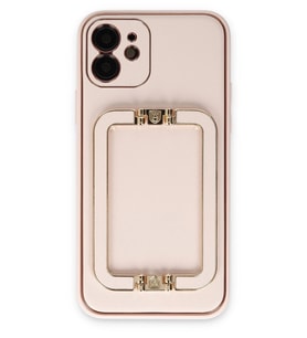 Pilelistore   iPhone 12 Kılıf Coco Elit Kapak - Pudra