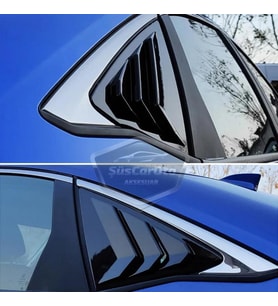 Honda Civic Fe1 2022 Sonrası Uyumlu Kelebek Cam Izgarası Kelebek Cam Vizörü Havalandırma Parlak Siya