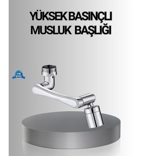 1080° Dönebilen Musluk Başlığı Robotik Kol Havalandırıcı Çok Yönlü Su Yönlendirme