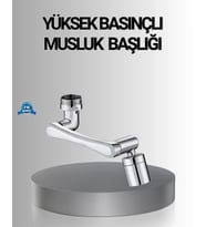 1080° Dönebilen Musluk Başlığı Robotik Kol Havalandırıcı Çok Yönlü Su Yönlendirme