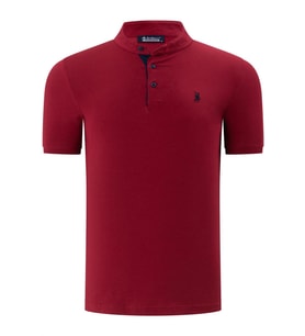 T8560 DEWBERRY T-SHIRT-DÜZ BORDO (Karışık)