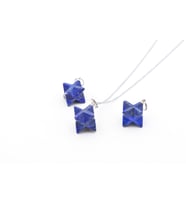 Hakiki Doğal Lapis Lazuli Taşı Merkaba Kolye Ucu 1.Kalite