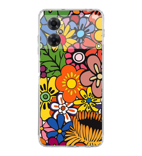 PrintiFy Xiaomi Redmi Note 11R ile Uyumlu 1mm Slim Fit Retro Renkler 2 Baskılı Şeffaf  Kılıf