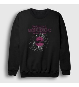Presmono Unisex Siyah Disco Royal Republic Sweatshirt 378519tt