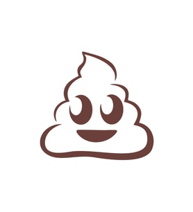 Sevimli Gülen B*k Emoji Sticker17x17 Cm Kahverengi