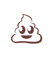 Sevimli Gülen B*k Emoji Sticker17x17 Cm Kahverengi