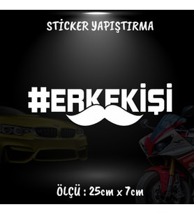 erkek işi yazı etiket sticker - 2adet çıkartma araba motosiklet kask atv tablet pc buzdolabı otomobil bilgisayar uyumlu