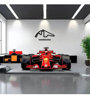 Dekoratif Metal Sanatı Abu Dabi Grand Prix Metal Duvar Tablosu Formula 1 (Siyah)