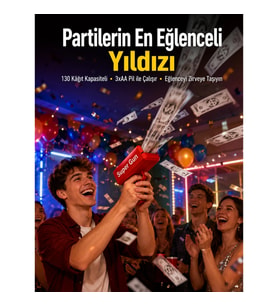 Mey İthalat® Partiler ve Sosyal Medya İçerikleri İçin Etkili Kâğıt Atma Oyuncağı Yeni Nesil
