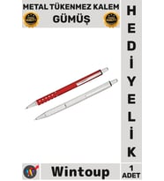 #Kalem Lüks Ofis Hediyelik Çok Şık Ergonomik Dayanıklı Okul İmza Tasarım Metal Tükenmez Kalem Gümüş