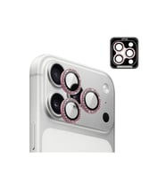 iPhone 17 Pro / iPhone 17 Pro Max için ProLENS Kamera Lens Koruyucu Elmas Taş Çerçeveli, Kırılmaz Cam