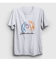 Presmono Unisex Beyaz Logo Beatles John Lennon T-Shirt 34908tt