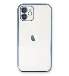 Pilelistore   iPhone 12 Kılıf  Lensli Silikon - Açık Mavi