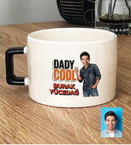 Kişiye Özel Karikatürlü Babaya Hediye Daddy Cool Lüks Fincan Babalar Günü Hediyesi