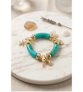 AKRİLİK TASARIM CHARM LASTİK BİLEKLİK