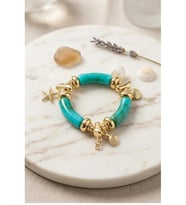 AKRİLİK TASARIM CHARM LASTİK BİLEKLİK