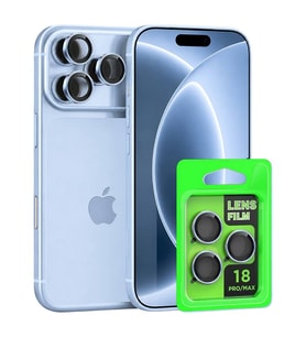 Newface Apple İphone 18 Pro Max Raze Metal Kamera Lens - Açık Mavi