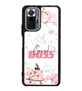 Xiaomi Redmi Note 10 Pro - 10 Max Uyumlu Sakura Girl Boss Tasarımlı Glossy Telefon Kılıfı