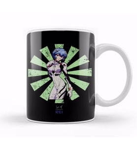 Rei Evangelion Retro Japanese Kupa Bardak Porselen