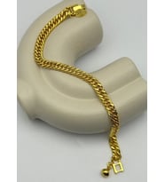 22K Altın Kaplama Yaldızlı Zincir Bileklik Küçük Boy - 25-22k13 (Gold)