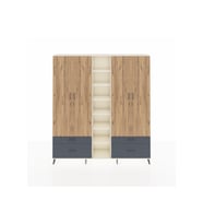 Arges Dolap 12 Raflı 4 Çekmeceli 2 Askılı 220x30x243 Aytaşı-Çam/Antrasit