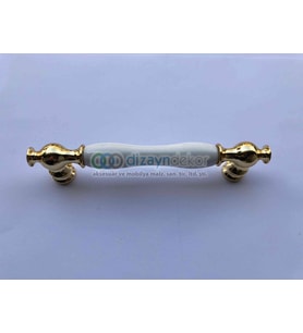 160 Mm. Kayı Porselen Kulp Parlak Altın