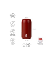 Kırmızı Paslanmaz Çelik Mini Mug Termos 300 ml  No:119