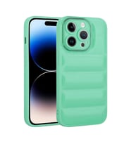 iPhone 14 Pro Kılıf Kamera Korumalı Parlak Airbag'li Galya Kılıf (Su Yeşili)