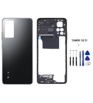 Xiaomi Redmi NOTE 11 PRO -4G- FULL KASA Arka Kapak Takım SİYAH - TAMİR SETİ