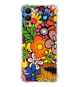 PrintiFy İnfinix Hot 12 Uyumlu Retro Color 2 Baskılı Şeffaf Köşe Korumalı Antişok Kılıf