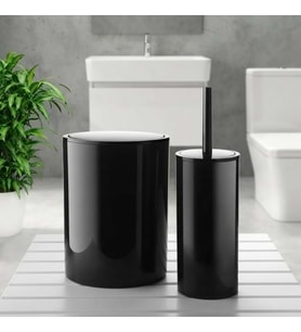 FLORES 2Lİ BANYO SETİ SİYAH-100490