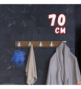Modilayn ARI Serisi (66,4x9,6 cm) 15 Kancalı - 5'li Set Banyo Askısı  Ekstra Düzen ve Yer Tasarrufu