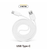 Uzun 3 Metre USB-C Kablo Esnek, Sağlam ve Uzun Ömürlü Type-C Kablo