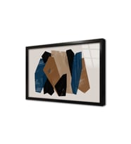 Dekoratif Geometrik Desenler Çerçeveli Cam Tablo