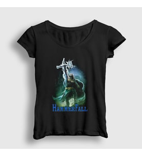 Presmono Kadın Siyah High Hammerfall T-Shirt 465009tt