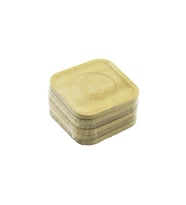KARE= 9.7 X 9.7CM 6PCS BAMBU - AHŞAP ÇAY TABAK (5680)