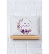 Pia Baby Premium %100 Pamuk İsme Özel Kız Bebek Yastık Kılıfı 35*45 cm 5069-12