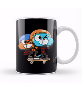 Gumball And Darwin Gumball Darwin Skate Kupa Bardak Porselen