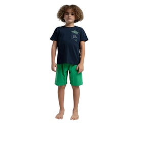 Rolypoly Erkek Çocuk %100 Pamuk Pijama Takımı RP3577-2 Lacivert