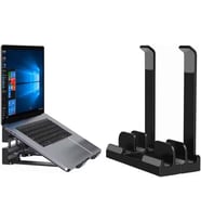Lexroo Laptop Stand Dikey ve Eğimli 3 Slotlu Ayarlanabilir Masaüstü Organizer Telefon Tablet Uyumlu