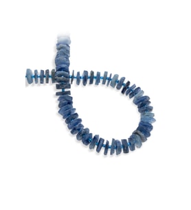 Kyanit Doğal Taş Rondela Kesim 14x4mm Dizi