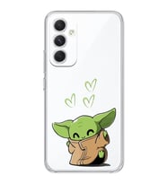 Samsung Galaxy A54 Uyumlu Baby Yoda Tasarımlı Şeffaf Telefon Kılıfı