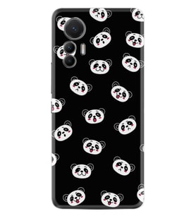Xiaomi 12 Lite Kılıf Silikon Desen Özel Seri Panda Suratları 1773