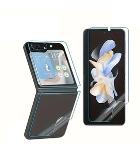 Samsung Galaxy Z Flip 7 FE Uyumlu Ön+Arka Body Şeffaf Ultra koruyucu Nano Jelatin