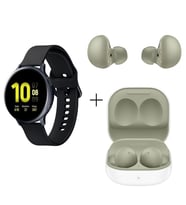 TWS Watch Active 2 44mm Aluminyum Mat Siyah ve  Buds 2 Yeşil İthalatçı Garantili