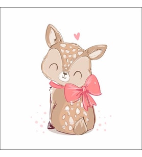 Sevimli Geyik Sticker Duvar Sticker 30x15 CM