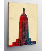Kanvas Tablo Empire State Binası Ve Vintage Tasarım