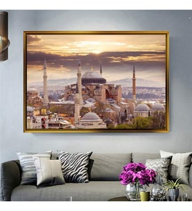Altın Çerçeveli dekoratif tablo a1672 (Gold)